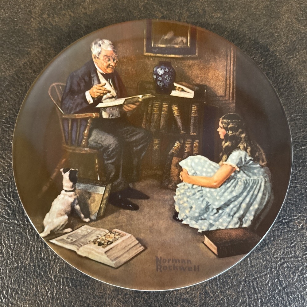 Norman Rockwell Collector's Plate - The Storyteller - Edwin M. Knowles‎